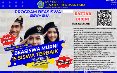 Program Beasiswa Murni Bagi Siswa-Siswi SMA Unggul Bina Kasih Nusantara